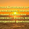 Фамилия Колобаева: история происхождения, значения и правильное склонение — наша статья поможет узнать все об этой интересной фамилии!