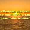Фамилия Колчак: происхождение, история и значения, а также как правильно склонять