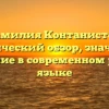 Фамилия Контанистов: исторический обзор, значение и склонение в современном русском языке