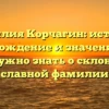 Фамилия Корчагин: история, происхождение и значение – всё, что нужно знать о склонении славной фамилии