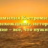 Фамилия Костромин: происхождение, история и склонение — всё, что нужно знать!