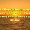 Фамилия Кострыкина: история и происхождение, значение и правильное склонение в русском языке
