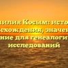 Фамилия Косым: история происхождения, значение и склонение для генеалогических исследований