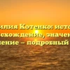 Фамилия Котенко: история, происхождение, значение и склонение — подробный обзор