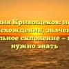 Фамилия Кривощеков: история происхождения, значение и правильное склонение — все что нужно знать