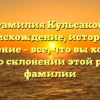 Фамилия Кульсаков: происхождение, история и значение – все, что вы хотели знать о склонении этой редкой фамилии