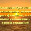 Фамилия Кумский: происхождение, значение и история фамилии, а также правильное склонение — все на одной странице!