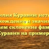 Фамилия Куравин: история, происхождение и значимость | Изучаем склонение фамилии Куравин на примере