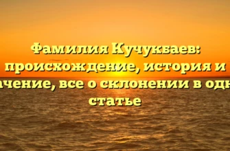 Фамилия Кучукбаев: происхождение, история и значение, все о склонении в одной статье Фамилия Кучукбаев: происхождение, история и значение, все о склонении в одной статье