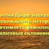 Фамилия Цыра: исследуем происхождение, историю и значимость фамилии в различных склонениях