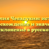 Фамилия Чебадухин: история, происхождение и значение, полное склонение в русском языке