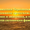 Фамилия Чернявская: исследование происхождения, истории и значения, а также правила склонения фамилии