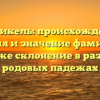 Церникель: происхождение, история и значение фамилии, а также склонение в разных родовых падежах