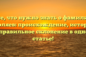 Все, что нужно знать о фамилии Берляев: происхождение, история и правильное склонение в одной статье!
