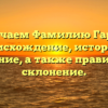 Изучаем Фамилию Гарне: происхождение, история и значение, а также правильное склонение.