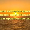 Изучаем историю фамилии Каракова: происхождение, значение и правильное склонение
