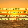 Изучаем происхождение, историю и склонение фамилии Куринков: важная информация для генеалогических исследований