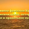 Исследование фамилии Кухарчик: происхождение, история, значение и правильное склонение