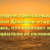 Исследуем происхождение фамилии Деминов: откуда она взялась, что означает и как правильно её склонять