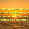 Исследуем происхождение фамилии Евгеньевич: узнайте историю, значимость и правильное склонение
