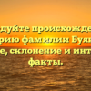 Исследуйте происхождение и историю фамилии Буякина: значение, склонение и интересные факты.