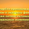 Исследуйте происхождение, историю и значение фамилии Чанкая: полное склонение и уникальные особенности