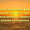 История и значение фамилии Кучеев: узнайте про ее происхождение и правильный способ склонения