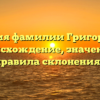 «История фамилии Григоровская: происхождение, значение и правила склонения»