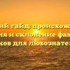 Краткий гайд: происхождение, история и склонение фамилии Калыков для любознательных
