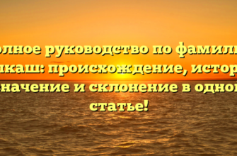 Полное руководство по фамилии Челкаш: происхождение, история, значение и склонение в одной статье! Полное руководство по фамилии Челкаш: происхождение, история, значение и склонение в одной статье!