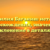 Фамилия Баганин: история происхождения, значение и склонение в деталях