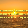 Фамилия Балина: от исторического происхождения до склонения — всё, что нужно знать