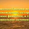 Фамилия Бахлова: всё о происхождении, истории и значении фамилии, а также правильное склонение