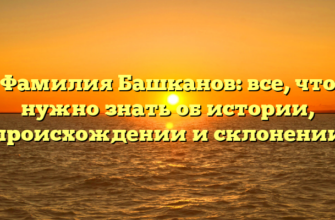 Фамилия Башканов: все, что нужно знать об истории, происхождении и склонении