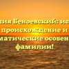 Фамилия Беноевский: история, происхождение и грамматические особенности фамилии!