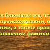 Фамилия Блюмель: все, что нужно знать о происхождении, истории и значении, а также правильном склонении фамилии