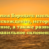 Фамилия Бородич: исследуем происхождение, историю и значение, а также разбираем правильное склонение