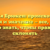 Фамилия Брюкен: происхождение, история и значение — все, что вам нужно знать, чтобы правильно склонять