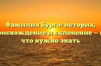 Фамилия Бурго: история, происхождение и склонение — всё, что нужно знать