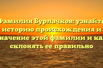 Фамилия Бурлачков: узнайте историю происхождения и значение этой фамилии и как склонять ее правильно