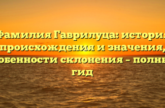 Фамилия Гаврилуца: история происхождения и значения, особенности склонения – полный гид