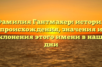 Фамилия Гантмахер: история происхождения, значения и склонения этого имени в наши дни Фамилия Гантмахер: история происхождения, значения и склонения этого имени в наши дни