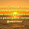 Фамилия Гильков: исследуем происхождение, историю и значение этого редкого имени, а также разбираем склонение фамилии