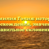 Фамилия Голия: история происхождения, значение и правильное склонение.