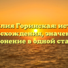 Фамилия Горинская: история происхождения, значение и склонение в одной статье