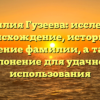 Фамилия Гузеева: исследуем происхождение, историю и значение фамилии, а также склонение для удачного использования