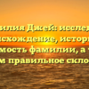 Фамилия Джей: исследуем происхождение, историю и значимость фамилии, а также узнаем правильное склонение