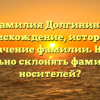 Фамилия Долгинина: происхождение, история и значение фамилии. Как правильно склонять фамилию их носителей?