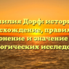 Фамилия Дорф: история и происхождение, правильное склонение и значение для генеалогических исследований