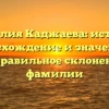 Фамилия Каджаева: история, происхождение и значение, а также правильное склонение этой фамилии